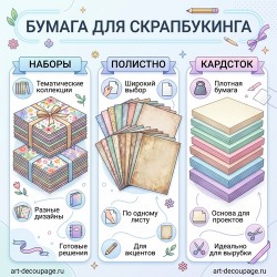 Бумага для скрапбукинга и декора