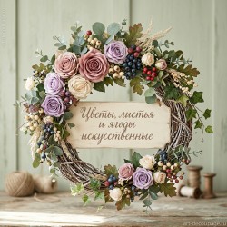 Цветы, листья и ягоды искусственные
