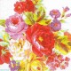 Салфетка для декупажа "Розы нарисованные" бумажная, 13308476, 33х33 см