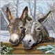 Салфетка для декупажа "Славные ослики" бумажная, 33315355, 33х33 см