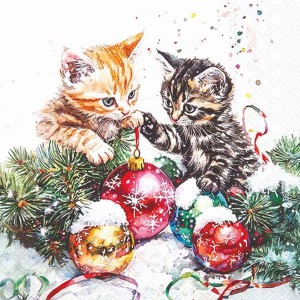 Салфетка для декупажа "Очаровательные котята" бумажная, 33320085, 33х33 см