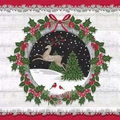 Салфетка для декупажа "Зимняя сцена" бумажная, 33313580, 33х33 см