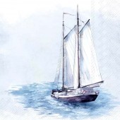 Салфетка для декупажа "Уплывающий парусник" бумажная, L-1040000, 33х33 см