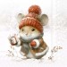 Салфетка для декупажа "Мышки Элли и Бекки зимой" бумажная, L1086700, 33х33 см