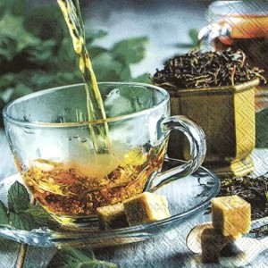 Салфетка для декупажа "Чашка с чаем" бумажная L-865700, 33х33 см