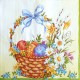 Салфетка для декупажа "Пасхальная корзинка" бумажная, 33х33 см