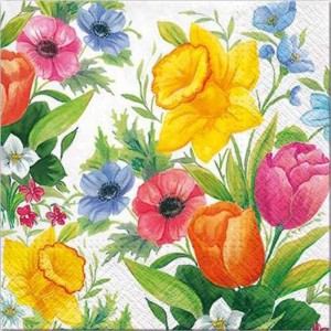 Салфетка для декупажа "Весеннее цветение" бумажная SDL090300, 33х33 см