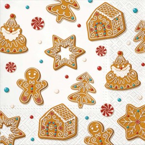 Салфетка для декупажа "Прянички к Рождеству" бумажная TL231400, 33х33 см Салфетка для декупажа "Прянички к Рождеству" бумажная TL231400, 33х33 см