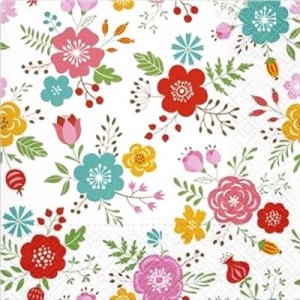 Салфетка для декупажа "Цветущий луг" бумажная TL668000, 33х33 см Салфетка для декупажа "Цветущий луг" бумажная TL668000, 33х33 см