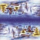 Салфетка для декупажа "Новогодняя деревня" бумажная, 611124, 33х33 см