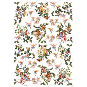 Рисовая карта Calambour PAU 44 "Феи и гномы новогодние", 34,5х49,5 см