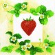 Салфетка для декупажа бумажная "Клубника с цветами" IHR471870, 33х33 см