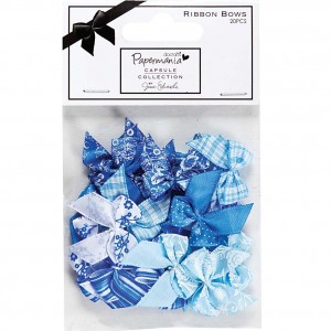 Набор декоративных бантов PMA367221 "Burleigh Blue", DOCRAFTS, 20 шт.