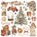 Картинки - натирки в наборе Stamperia DFLRBX03 "Gear Up For Christmas", 15х15 см