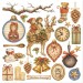 Картинки - натирки в наборе Stamperia DFLRBX20 "Silent Night" рождественские, 15х15 см