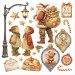 Картинки - натирки в наборе Stamperia DFLRBX20 "Silent Night" рождественские, 15х15 см