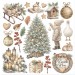 Картинки - натирки в наборе Stamperia DFLRBX21 "White Christmas" рождественские, 15х15 см