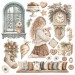 Картинки - натирки в наборе Stamperia DFLRBX21 "White Christmas" рождественские, 15х15 см