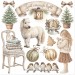 Картинки - натирки в наборе Stamperia DFLRBX21 "White Christmas" рождественские, 15х15 см