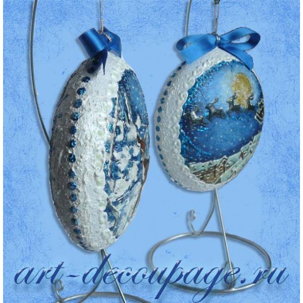 Новогодние Медальоны Декупаж Новогодние Медальоны Декупаж