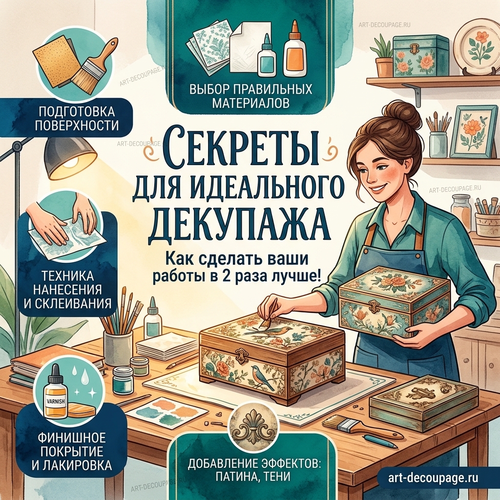 Как сделать ваши работы в декупаже в 2 раза качественнее