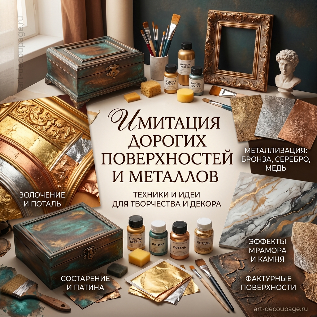 Имитация дорогих поверхностей и металлов