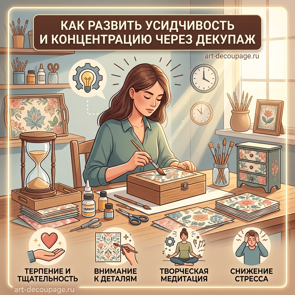 Как через декупаж развивать усидчивость и концентрацию