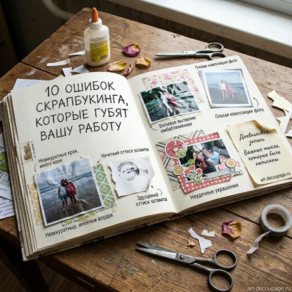 10 ошибок в скрапбукинге, которые портят всю работу