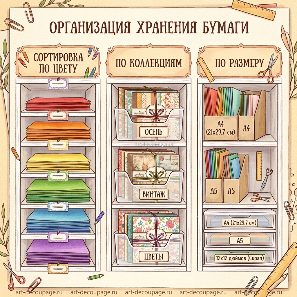 Как организовать хранение бумаги для скрапбукинга: лучшие системы, идеи и лайфхаки
