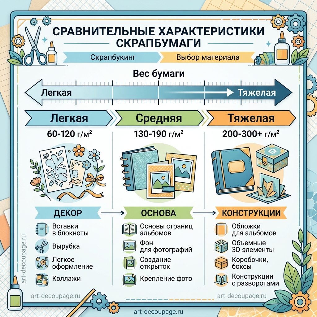 Плотность бумаги для скрапбукинга: как выбрать для альбомов, открыток и коробочек