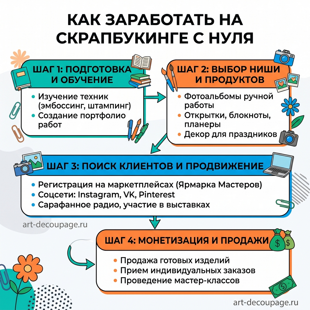 Как заработать на скрапбукинге с нуля
