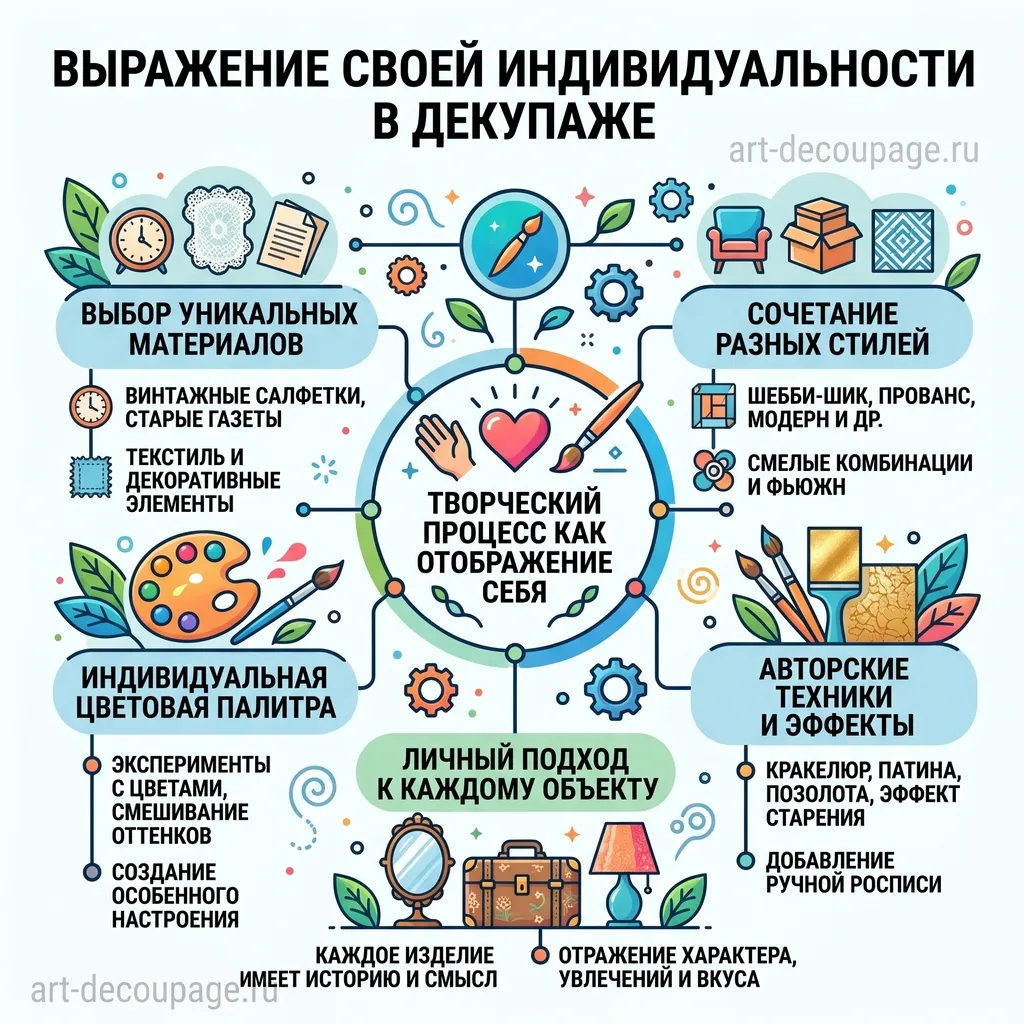 Выражение своей индивидуальности в декупаже
