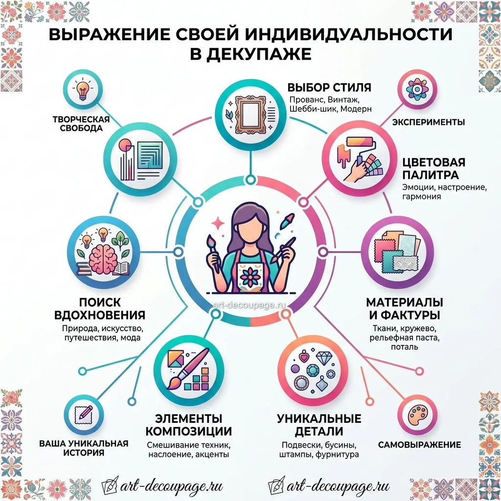 Выражение своей индивидуальности в декупаже