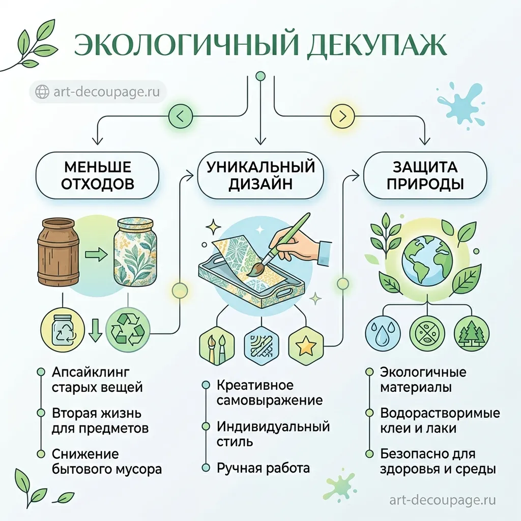 Экологичный декупаж: мастера все чаще используют переработанные материалы